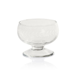 Handmade Etched Glass Condiment Bowl