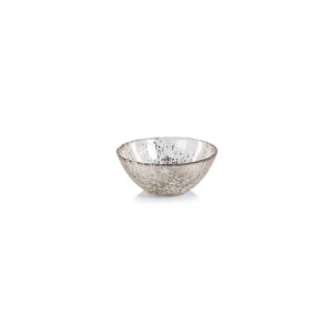 Golden Silver Fusion Glass Bowl